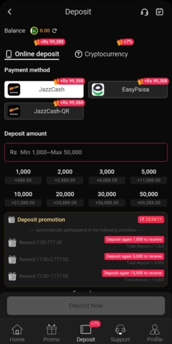 td1947 game deposit method